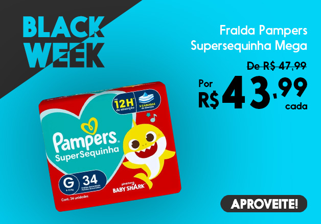 Fralda Pampers Supersequinha Mega
