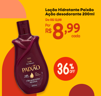 creme hidratante corporal paixão 200ml