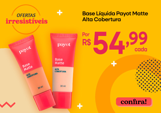[V1-Payot] Ofertas Irresistíveis Base Liquida Payot Matte Alta Cobertura 54,99 [05-25]