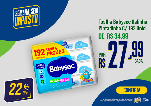 Toalha BabySec Galinha Pintadinha 