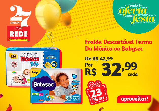 fralda turma da monica e babysec