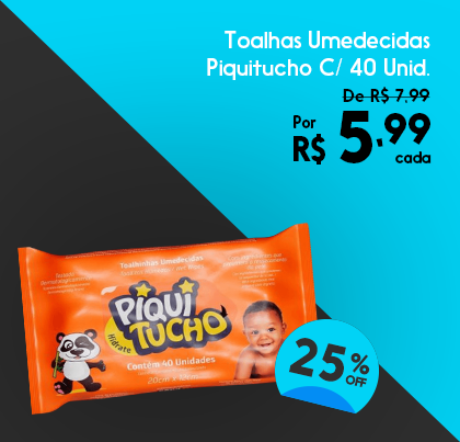 Toalha Umedecida Piquitucho