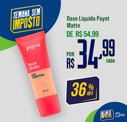 Base Liquida Matte Alta Cobertura Payot 
