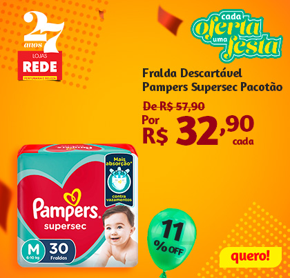 Fralda Pampers Supersec 