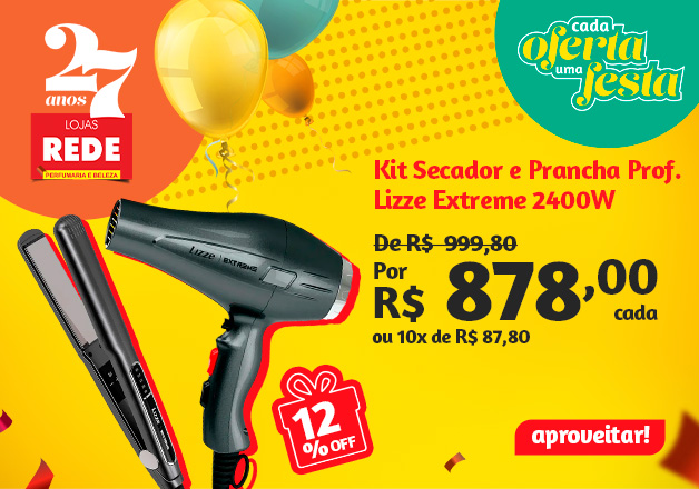 Kit Secador e Prancha Prof. Lizze Extreme