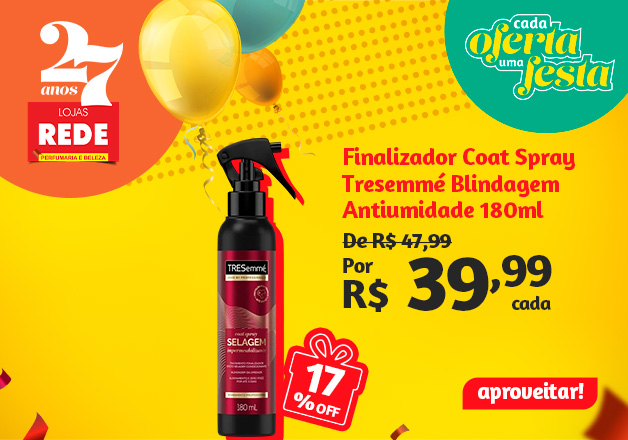 Finalizador Coat Spray Tresemmé Blindagem Antiumidade 180ml