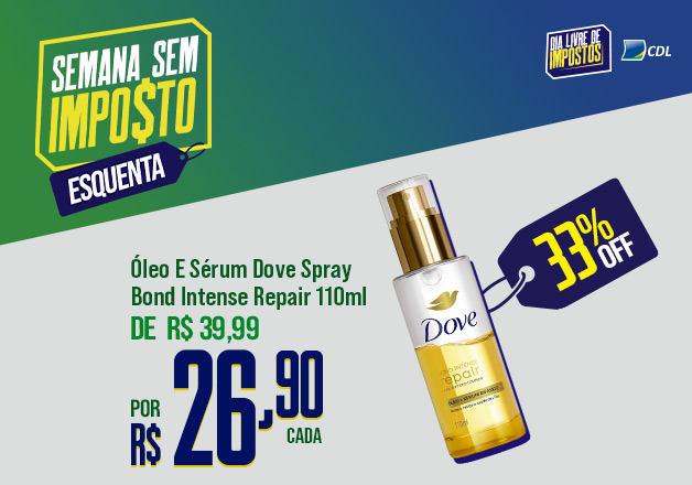 Óleo E Sérum Dove Spray Bond Intense Repair 110ml