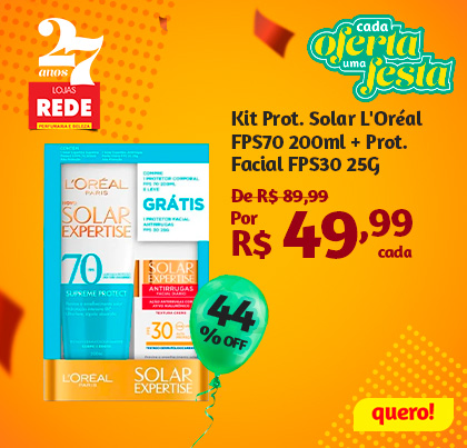 Kit Protetor Solar L'Oréal + Protetor Facial
