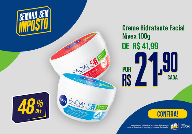 Creme Facial Hidratante Nivea 100g