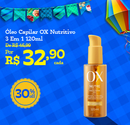 Óleo Capilar OX Nutritivo 3 Em 1 120ml