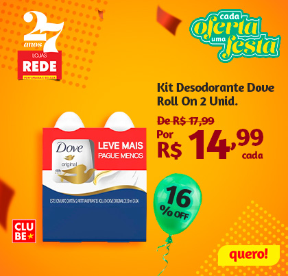 Kit Desodorante Dove Roll On