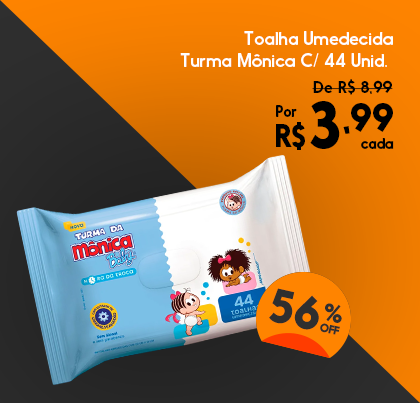 Toalha Umedecida Turma Mônica