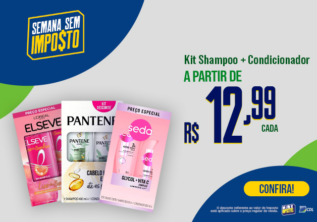 Kit Shampoo+Cond. a partir de 12,99