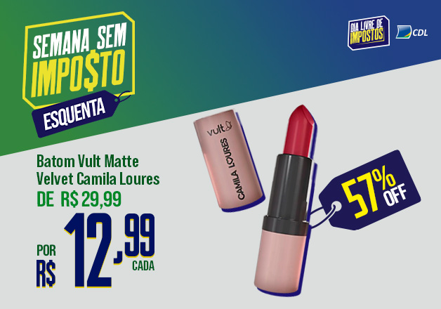 Batom Vult Matte Velvet Camila Loures