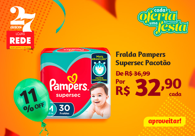 Fralda Pampers Supersec Pacotão