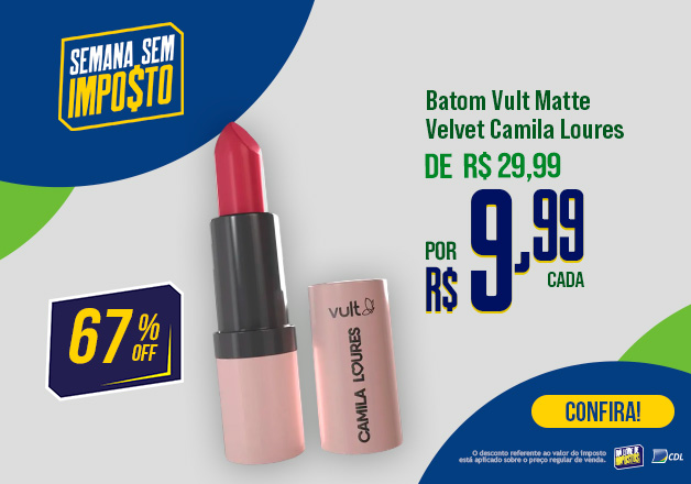 Batom Vult Matte Velvet Camila Loures