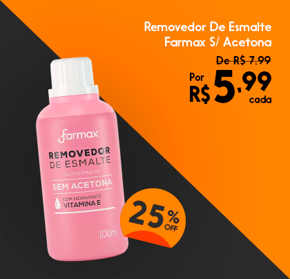Removedor de esmalte Farmax