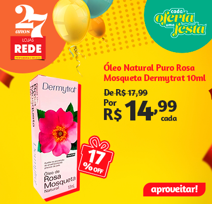 Óleo Natural Puro Rosa Mosqueta Dermytrat 10ml