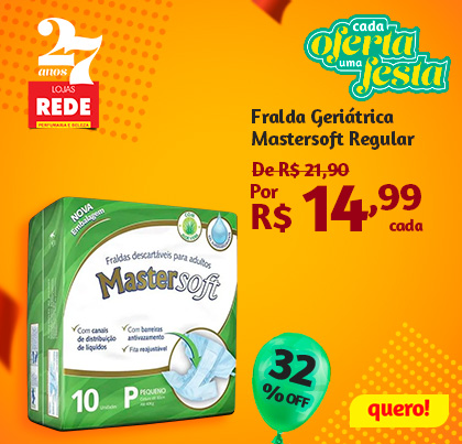 Fralda Geriátrica Mastersoft Regular