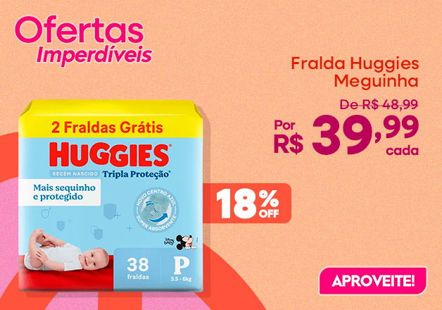Fralda Huggies Meguinha