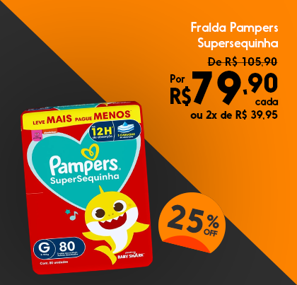 Pampers Supersequinha Jumbo