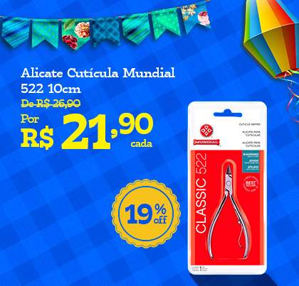 Alicate Cuticula Mundial 522 10cm