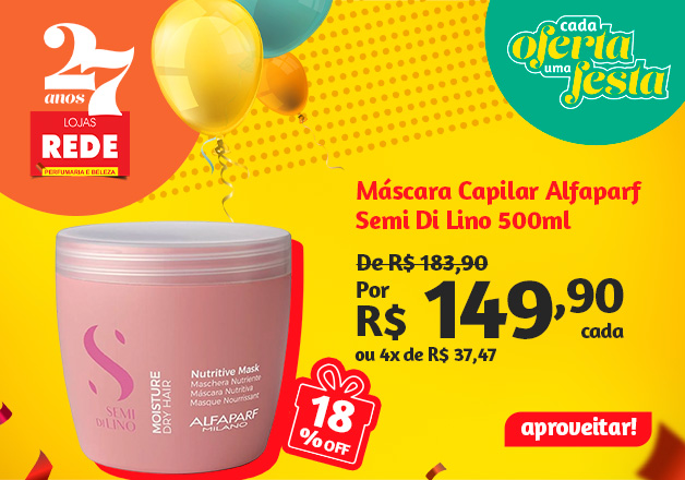 máscara capilar alfaparf semi di lino 500ml