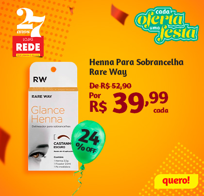 Henna para Sobrancelha Rare Way