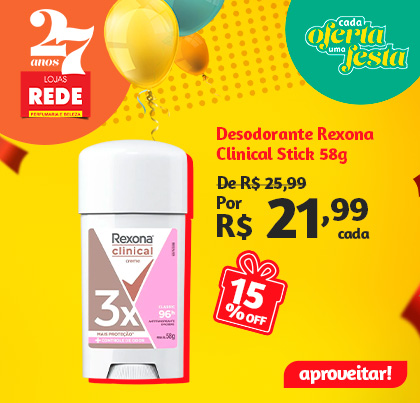 Desodorante Rexona Clinical Stick 