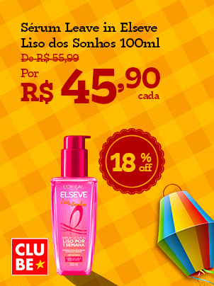 Sérum Leave in Elseve Liso dos Sonhos