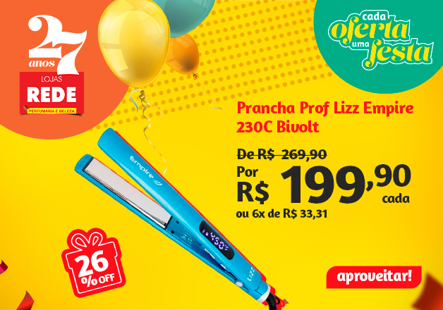 Prancha Prof Lizz Empire 230C Bivolt