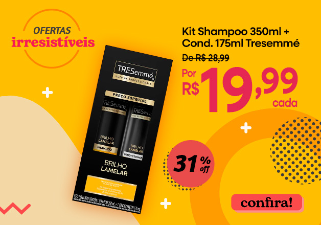 [V1-Unilever] Ofertas Irresistíveis Kit Shampoo 350ml + Condicionador 175ml Tresemme 19,99[05-25]