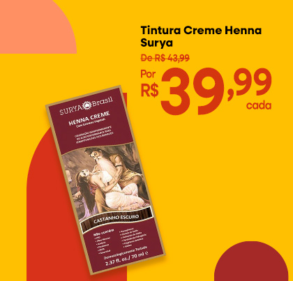 Tintura Creme Henna Surya