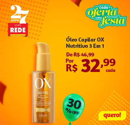 óleo capilar OX
