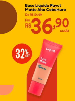 Base Líquida Payot Matte Alta Cobertura