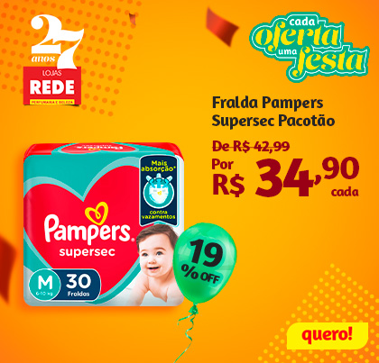 Fralda Pampers Supersec Pacotão
