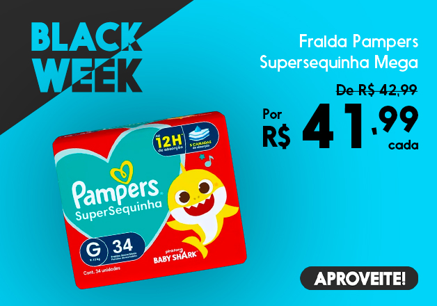 Fralda Pampers Supersequinha Mega