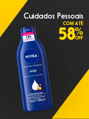 Cuidados pessoais até 58%off