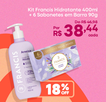 Kit Francis Hidratante + Sabonete barra