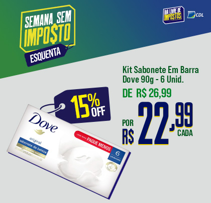 Kit Sabonete Barra Dove 90g