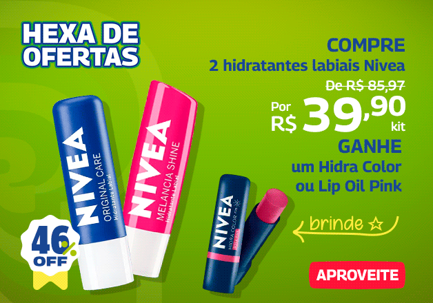 Hidratante labial nivea + brinde