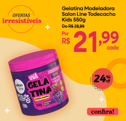 [F3-Salon Line] Ofertas Irresistíveis Gelatina Modelaora Salon Line To de Cacho kids 550g 21,99 [05-25]