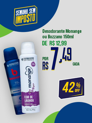 Desodorantes Monange ou Bozzano