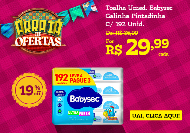 Toalha Umedecida Babysec