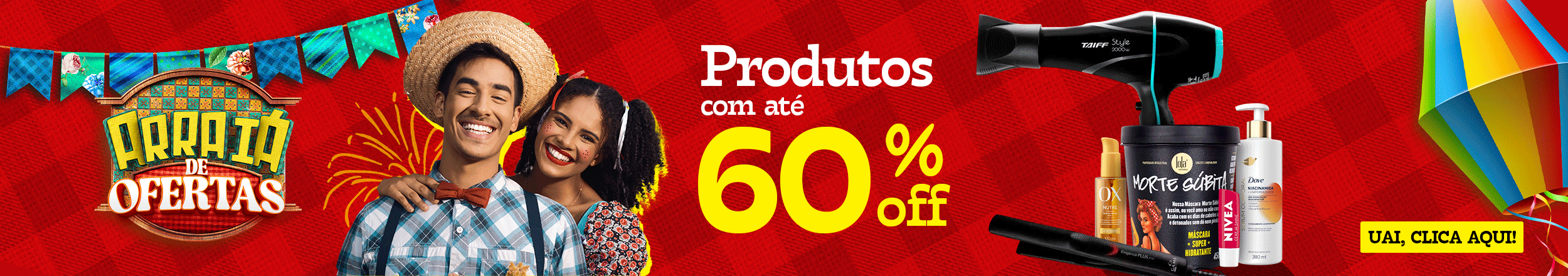 ARRAIA ATÉ 60%OFF